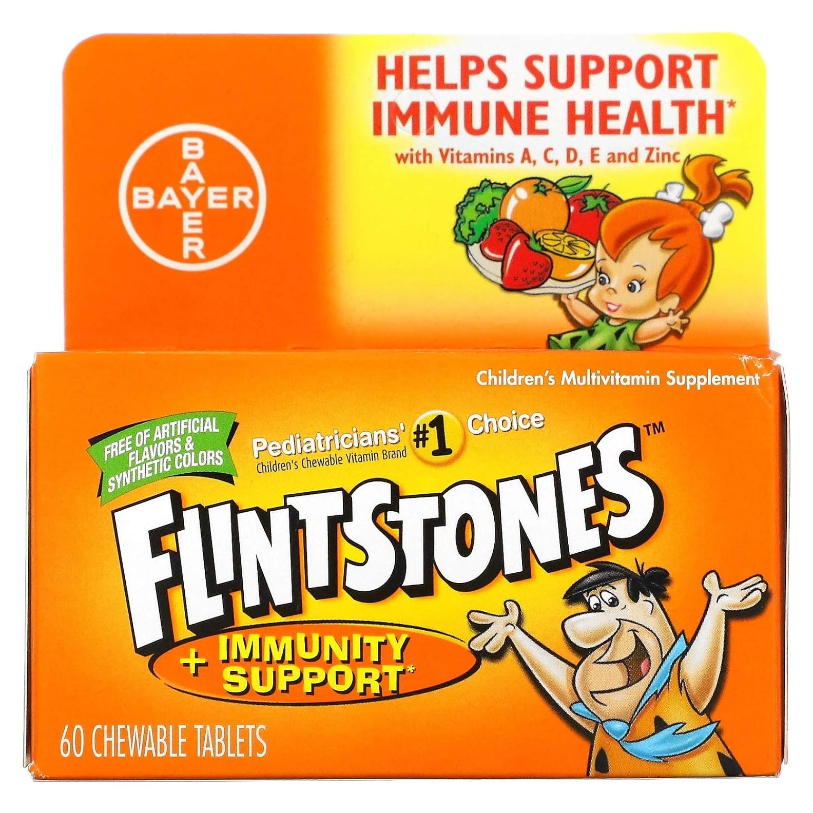 Vitaminas Masticables Flintstones Bayer 60ct - Soporte Inmunológico
