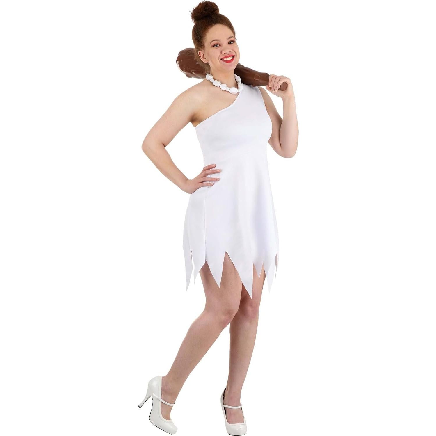 Disfraz de Wilma Flintstone para Mujeres - Incluye Collar y Opciones de Peluca