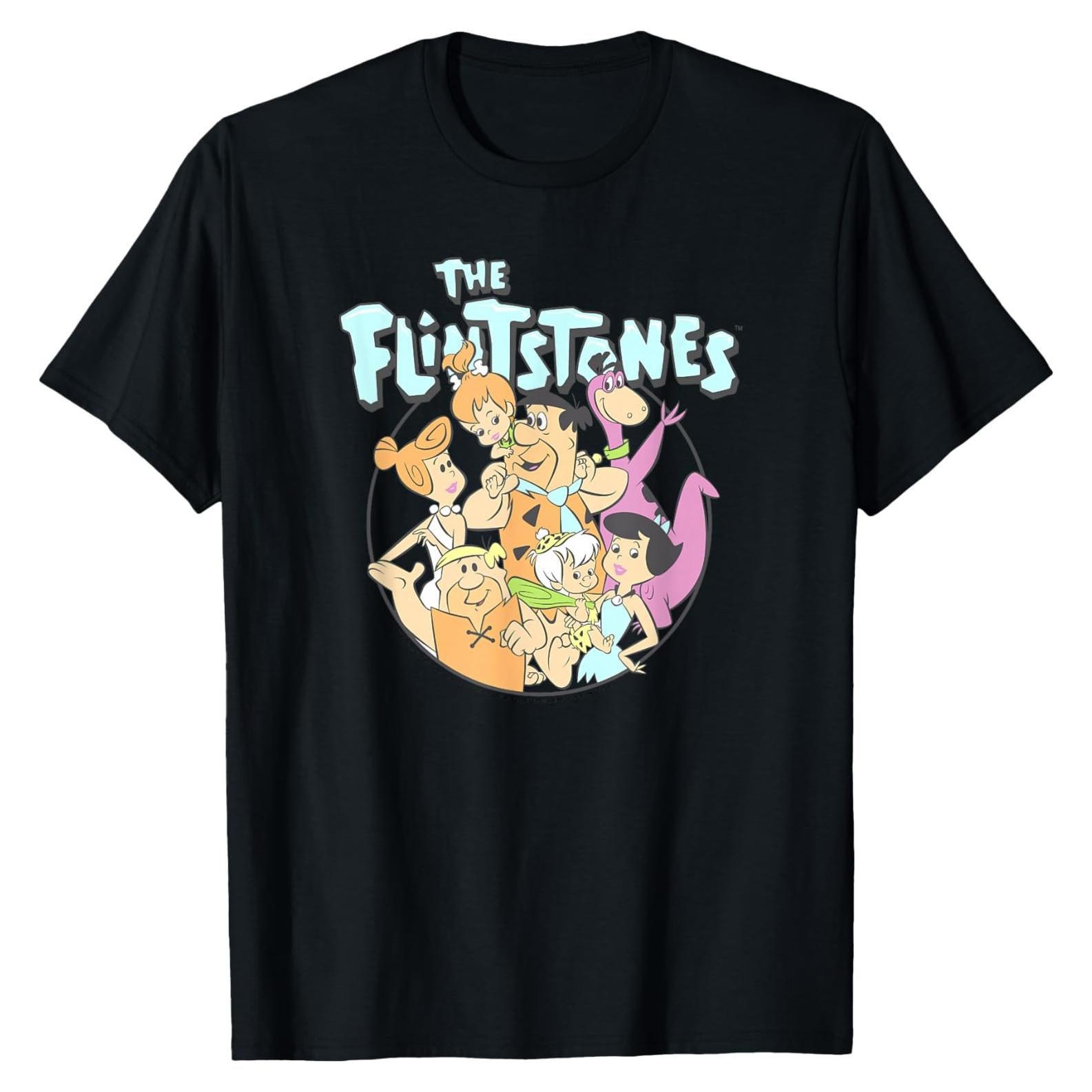 Camiseta Clásica Vintage Los Picapiedra Fred Wilma Pebbles