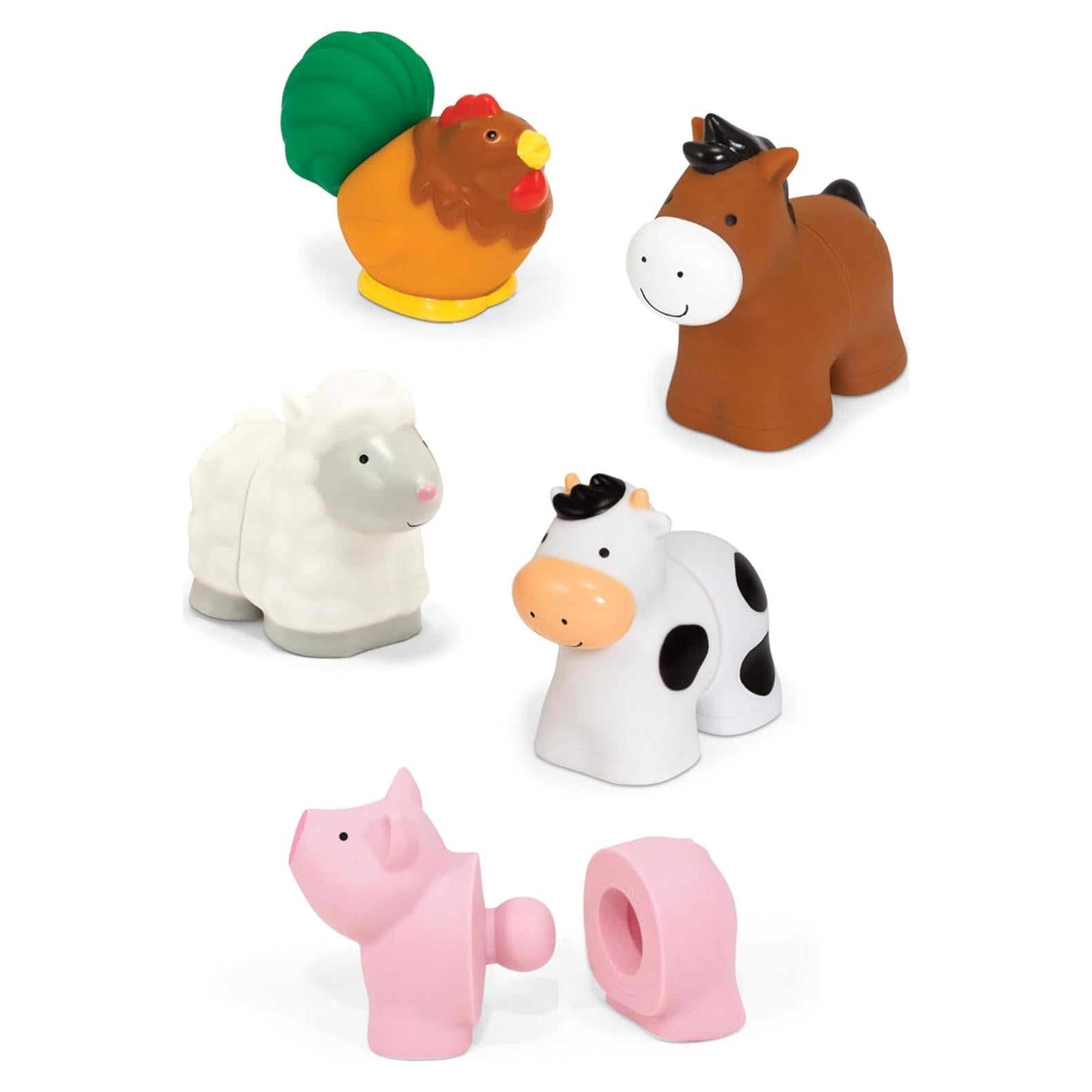 Juguete de Granja Melissa & Doug - 10 Piezas Enlazables para Bebés
