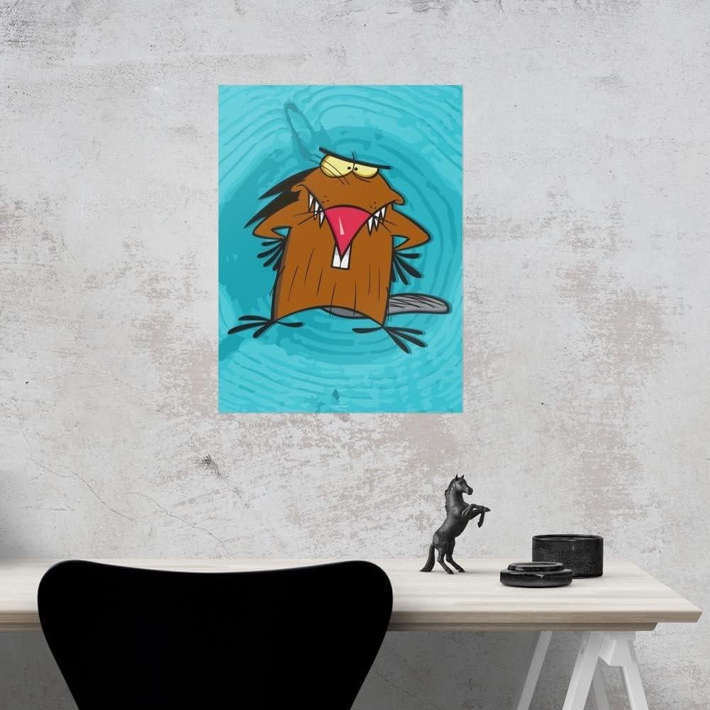 Cartel de Pared Angry Beavers 60.96x45.72 cm Papel Premium