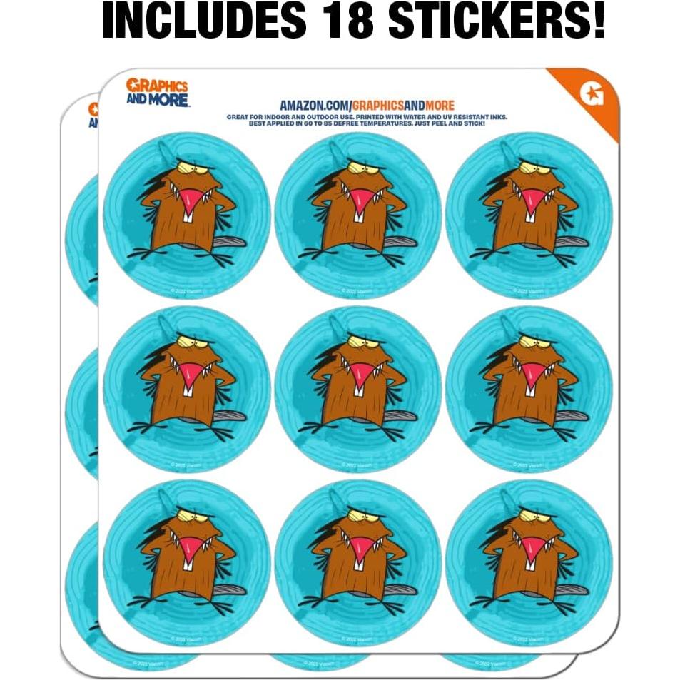 Calendario Planificador Stickers Angry Beavers 18 Piezas