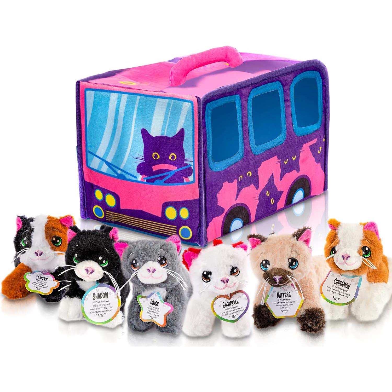 Set de Juguetes de Peluche para Gato ArtCreativity 7 Piezas 15 cm