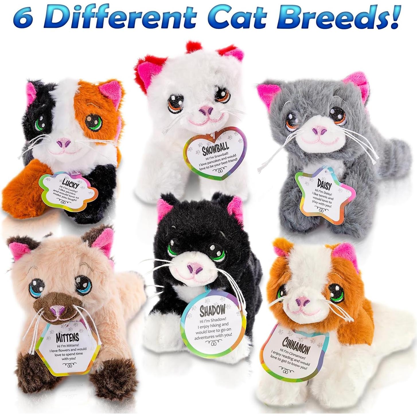 Set de Juguetes de Peluche para Gato ArtCreativity 7 Piezas 15 cm