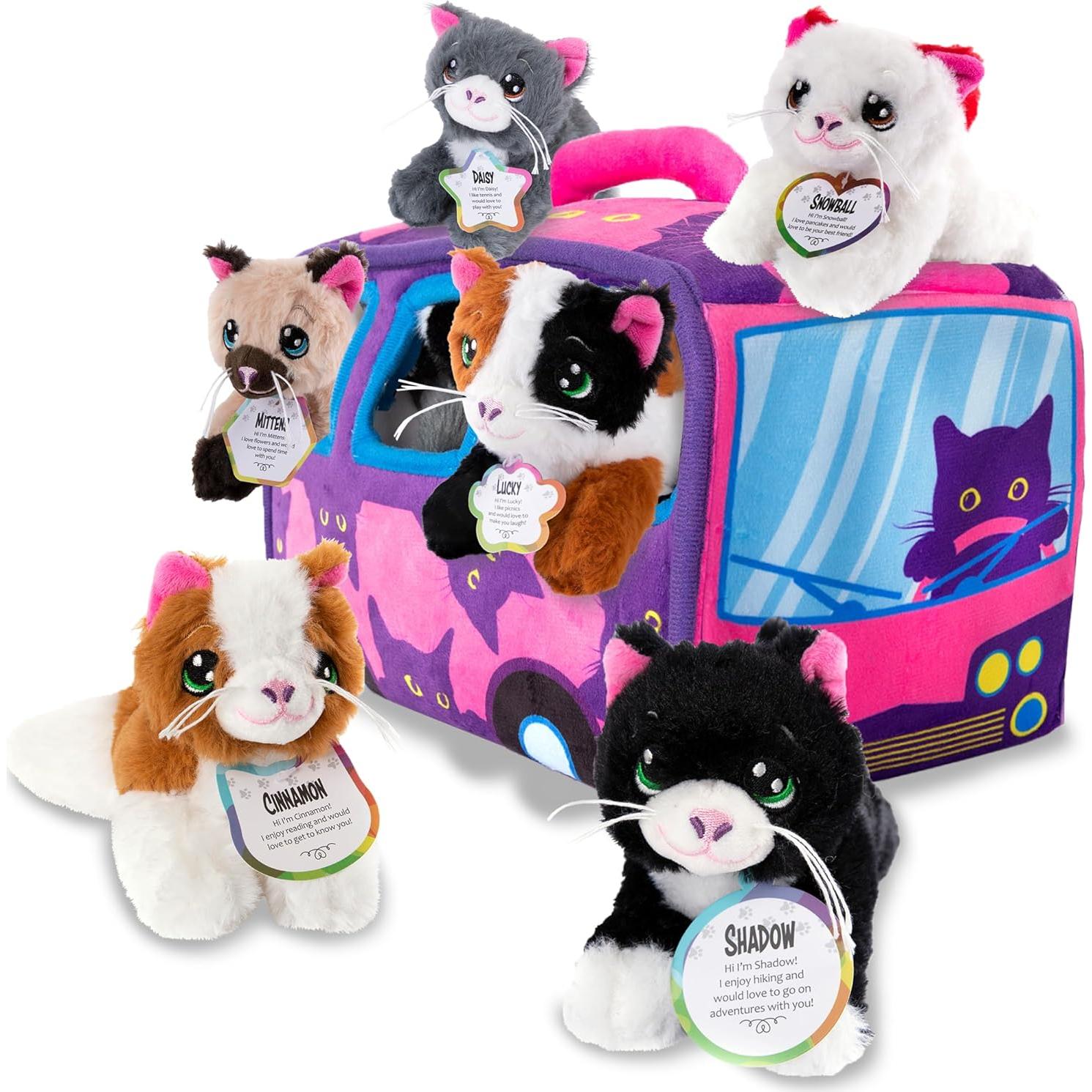 Set de Juguetes de Peluche para Gato ArtCreativity 7 Piezas 15 cm