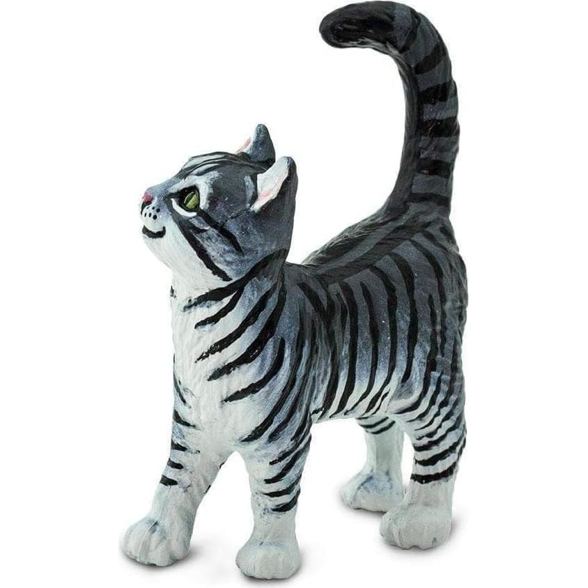 Figura de Gato Atigrado Gris Safari Ltd. 5 cm - Juguete Educativo