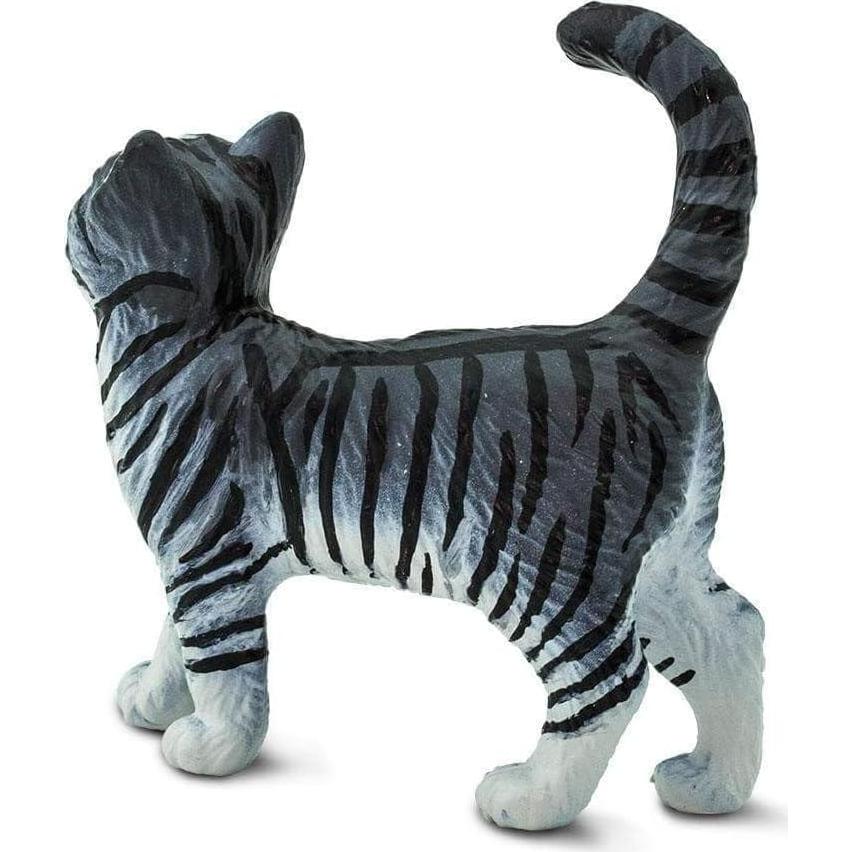 Figura de Gato Atigrado Gris Safari Ltd. 5 cm - Juguete Educativo