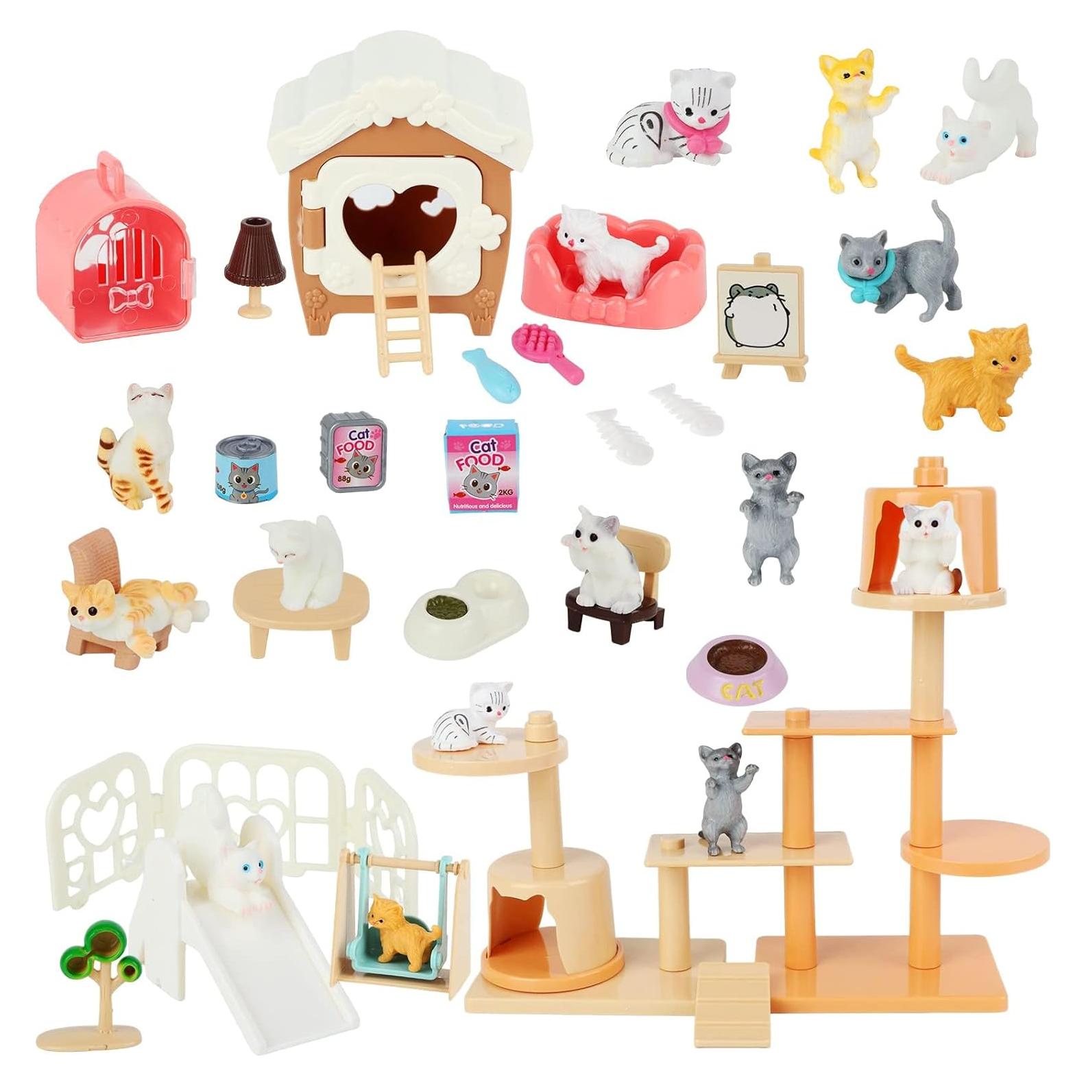 Juego de Figuras de Gato Beupy 40 Piezas Juguetes Educativos