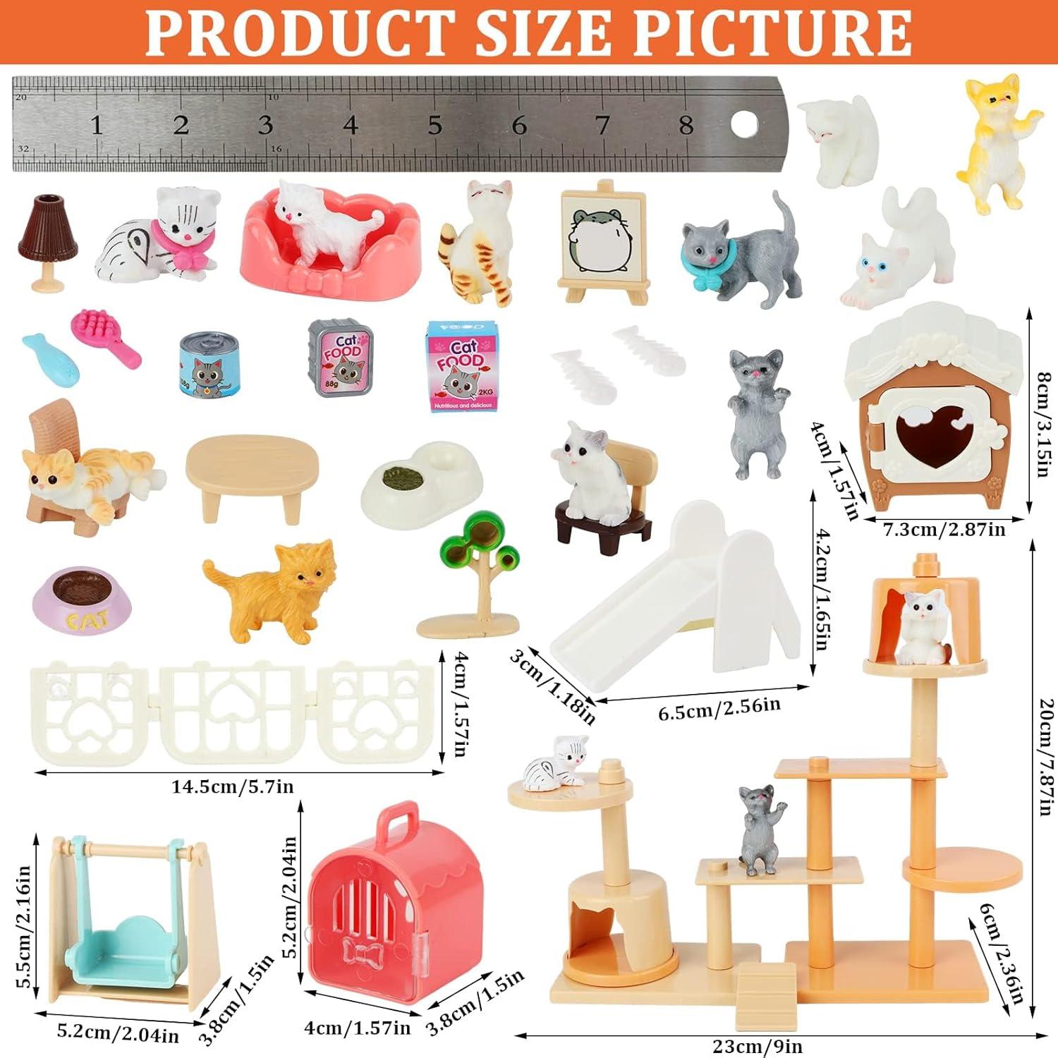 Juego de Figuras de Gato Beupy 40 Piezas Juguetes Educativos