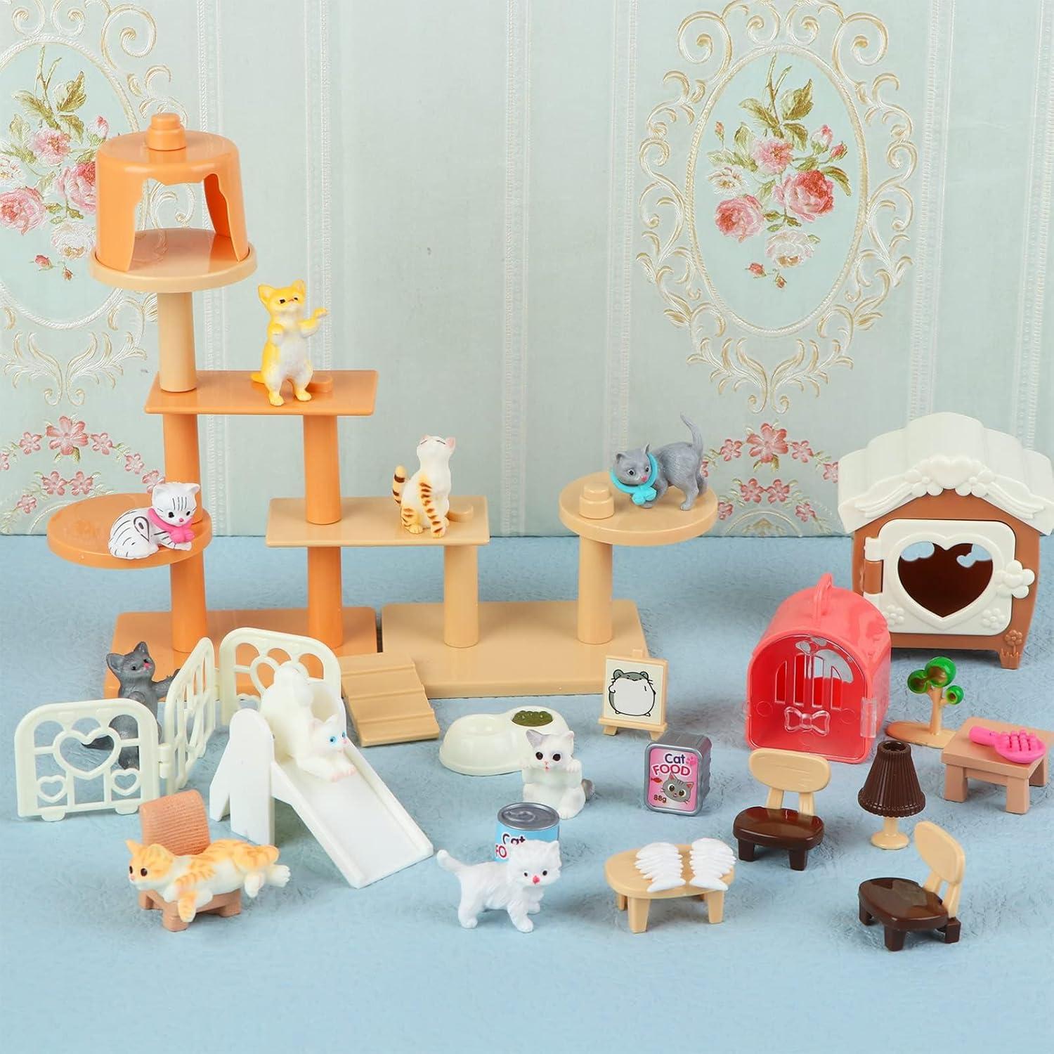 Juego de Figuras de Gato Beupy 40 Piezas Juguetes Educativos