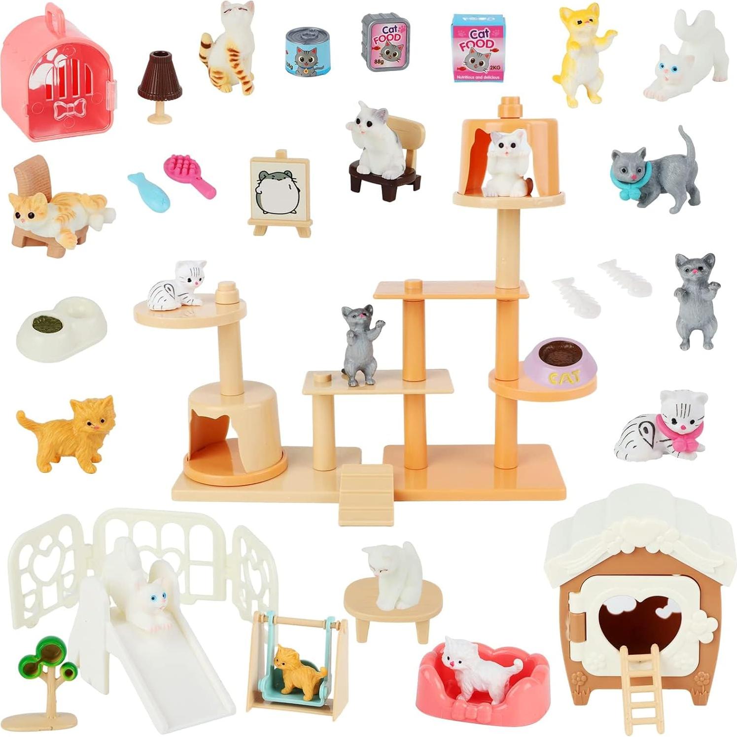 Juego de Figuras de Gato Beupy 40 Piezas Juguetes Educativos