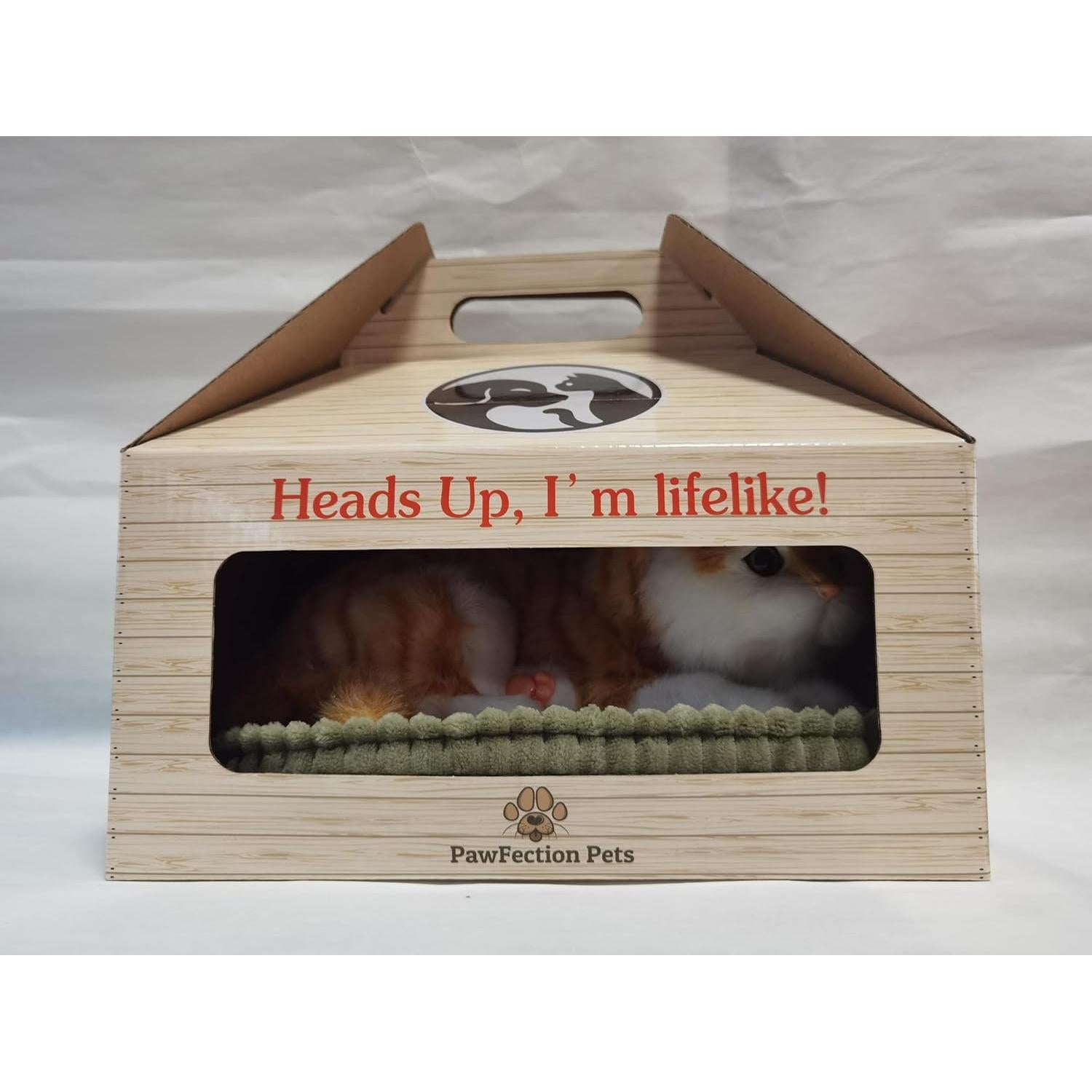 Gato Atigrado Naranja Realista PawFection 30.5x22.9cm