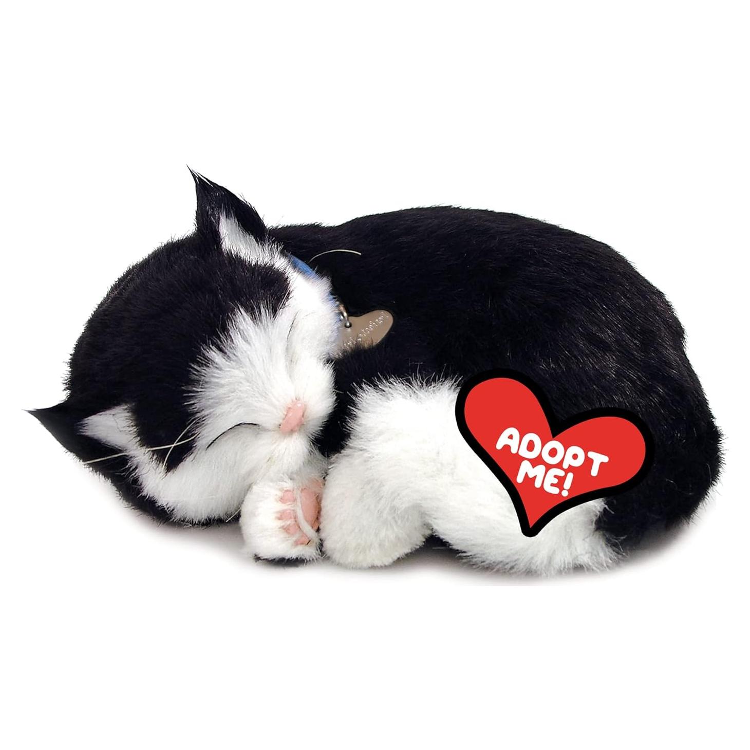 Gato de Peluche Interactivo Original Petzzz Negro y Blanco 27cm