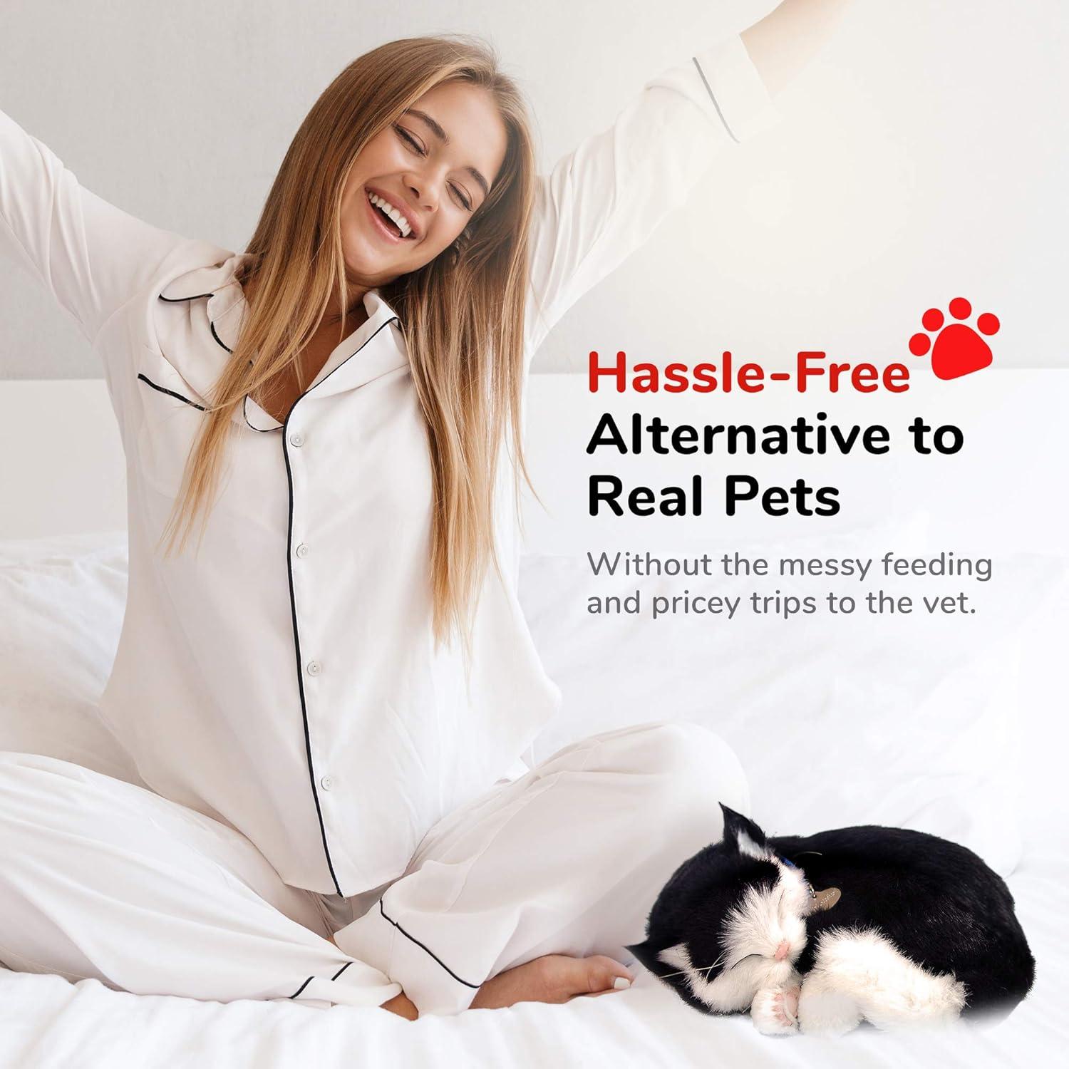 Gato de Peluche Interactivo Original Petzzz Negro y Blanco 27cm