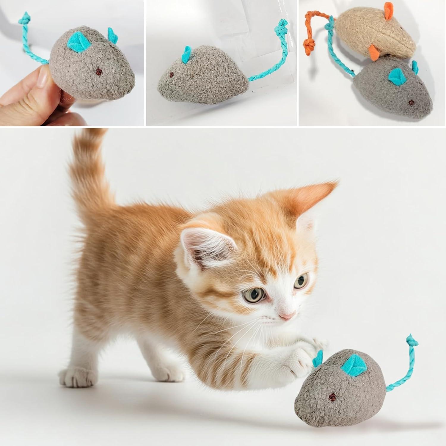 Juguete Interactivo para Gatos MEETCARE Ratón de Peluche