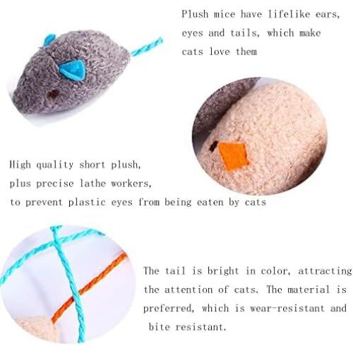 Juguete Interactivo para Gatos MEETCARE Ratón de Peluche