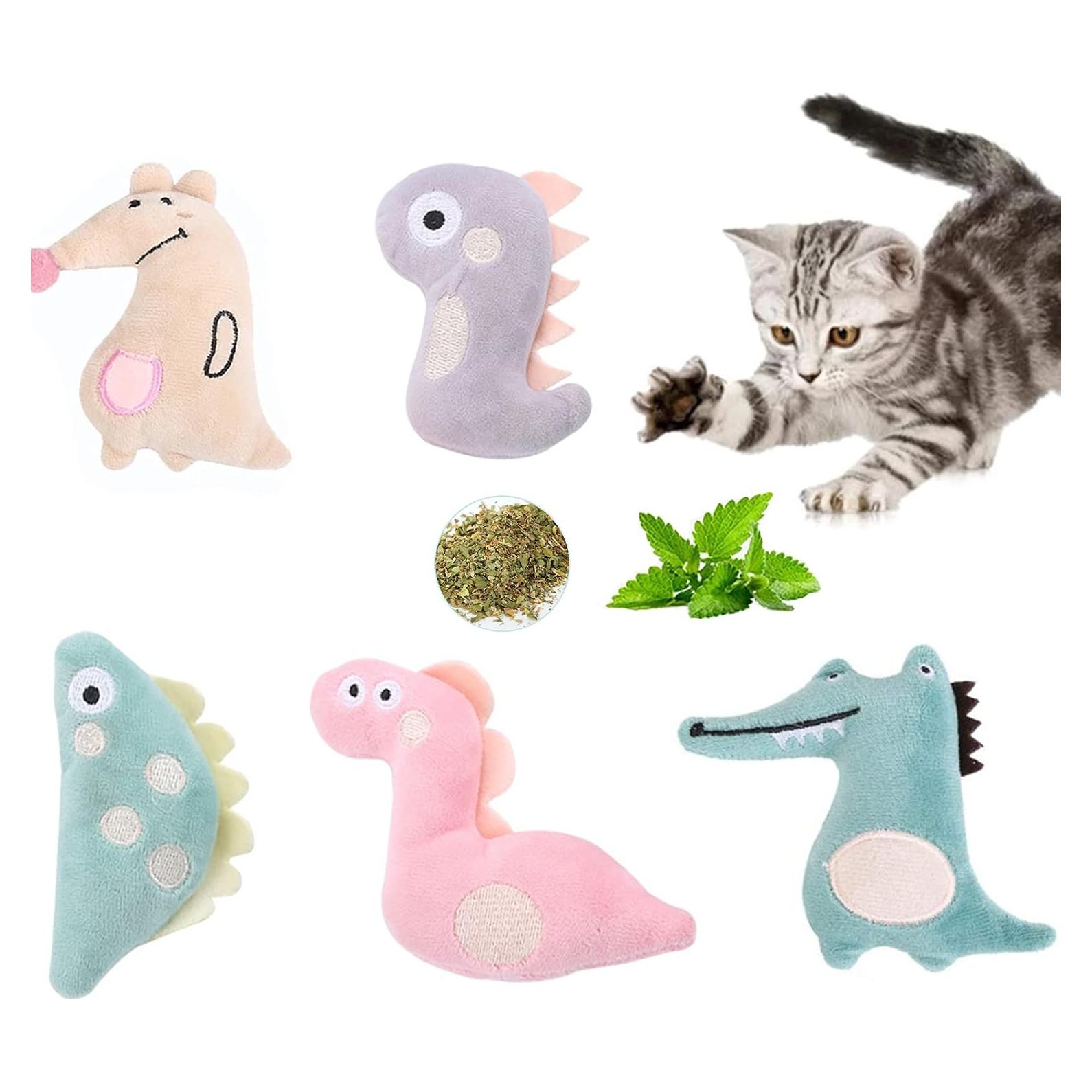 5 Juguetes de Peluche para Gatos JinRui-T con Hierba Gatera