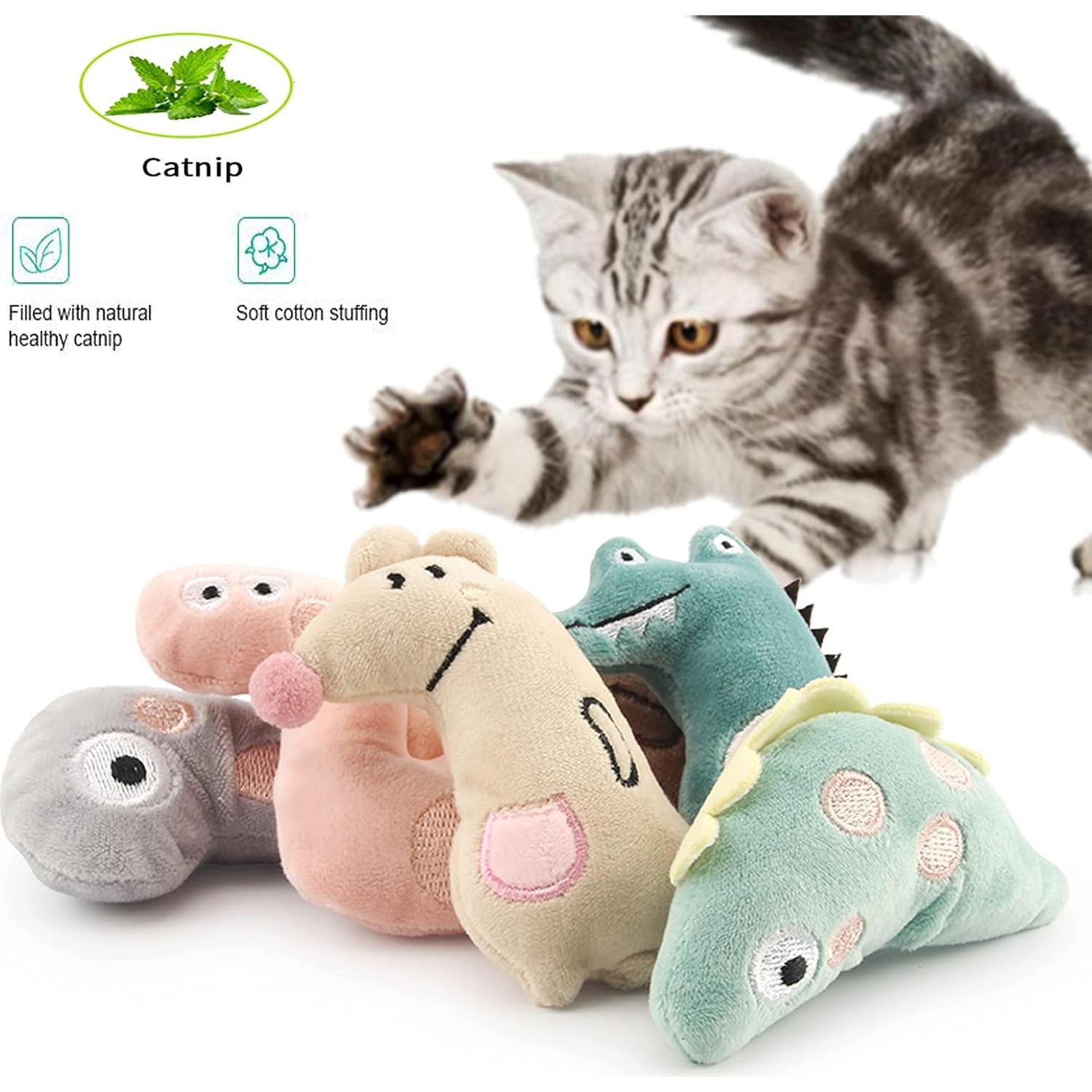 5 Juguetes de Peluche para Gatos JinRui-T con Hierba Gatera