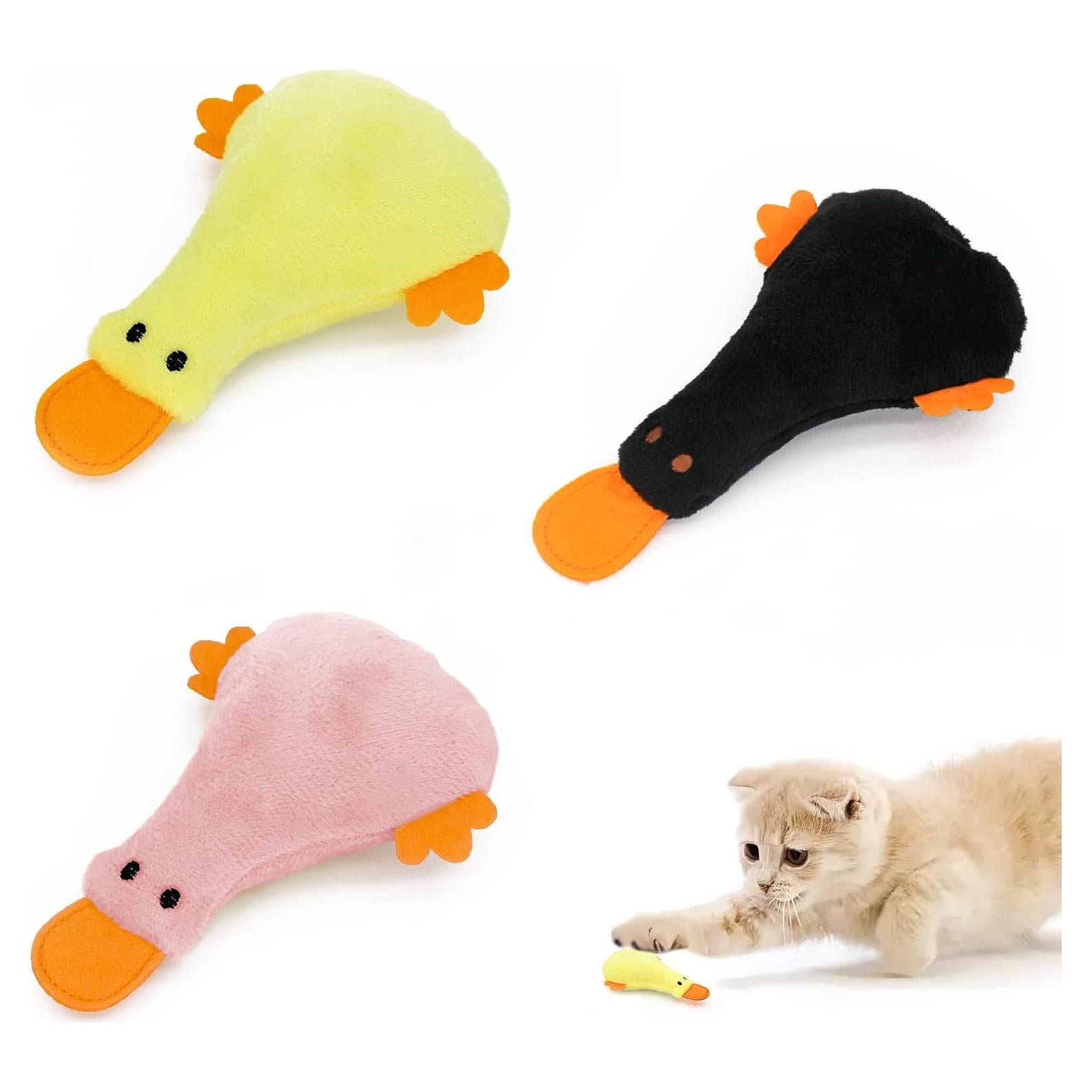 Juguetes para Gatos Andiker Catnip 3 Piezas Pato Interactivo