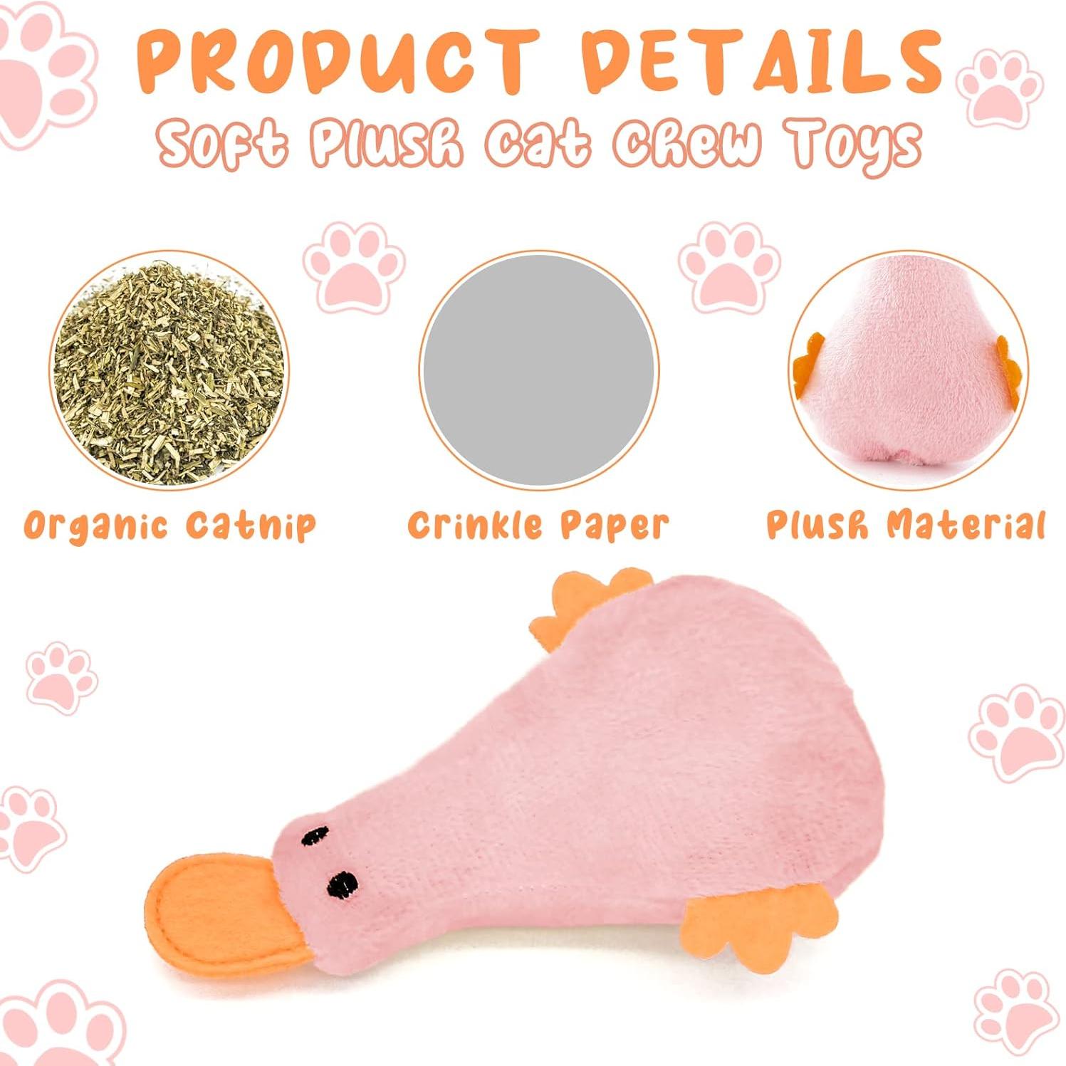 Juguetes para Gatos Andiker Catnip 3 Piezas Pato Interactivo