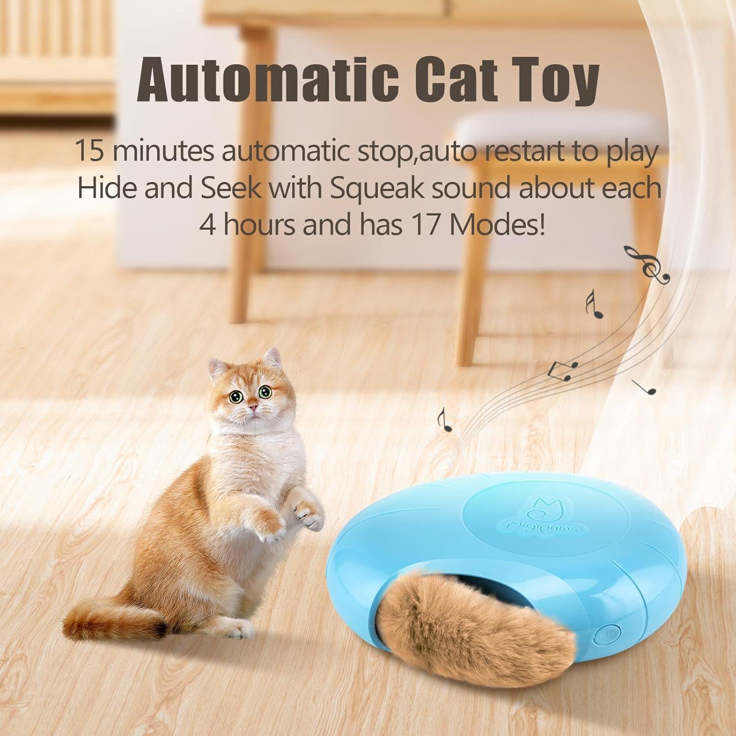Juguete Interactivo para Gatos Migipaws, Bola Fluffy con Squeak