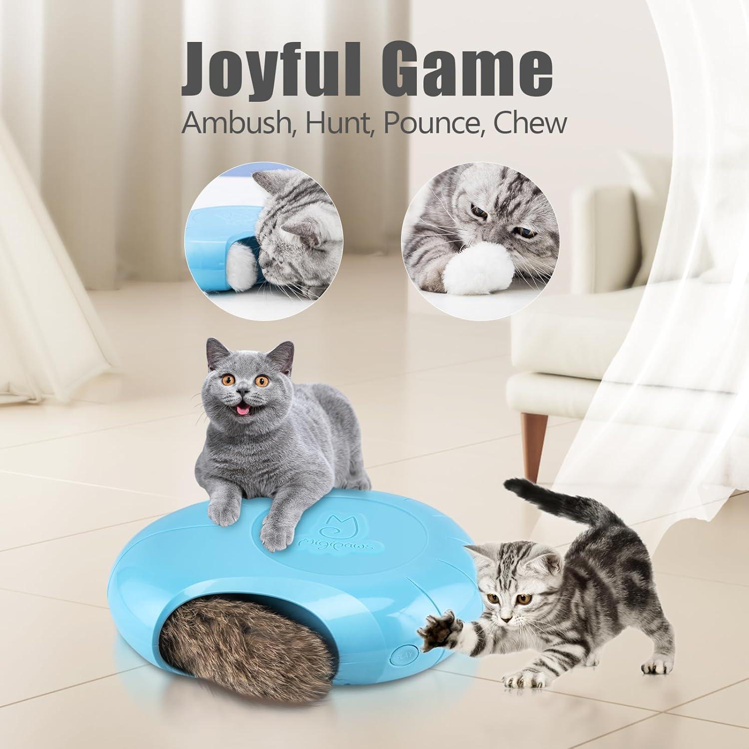 Juguete Interactivo para Gatos Migipaws, Bola Fluffy con Squeak