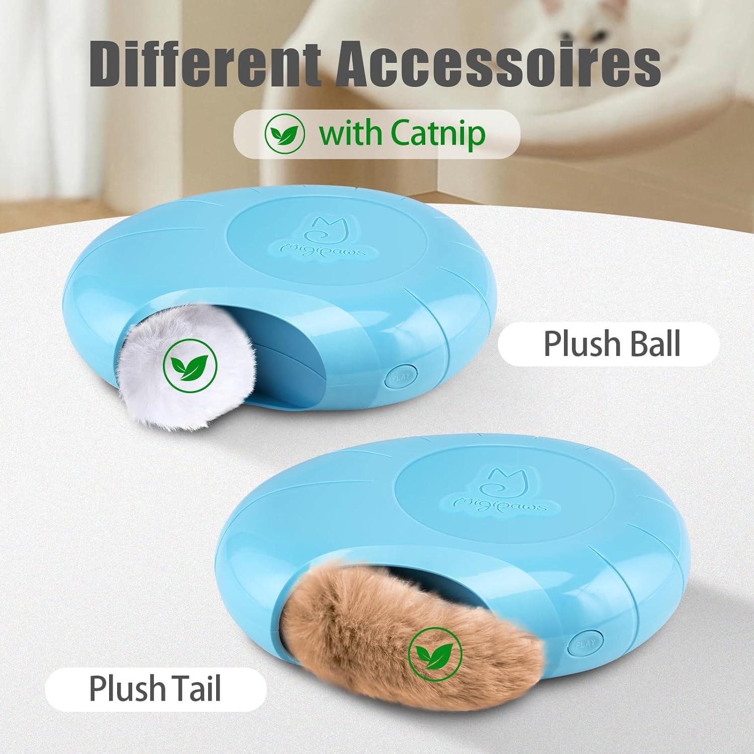 Juguete Interactivo para Gatos Migipaws, Bola Fluffy con Squeak