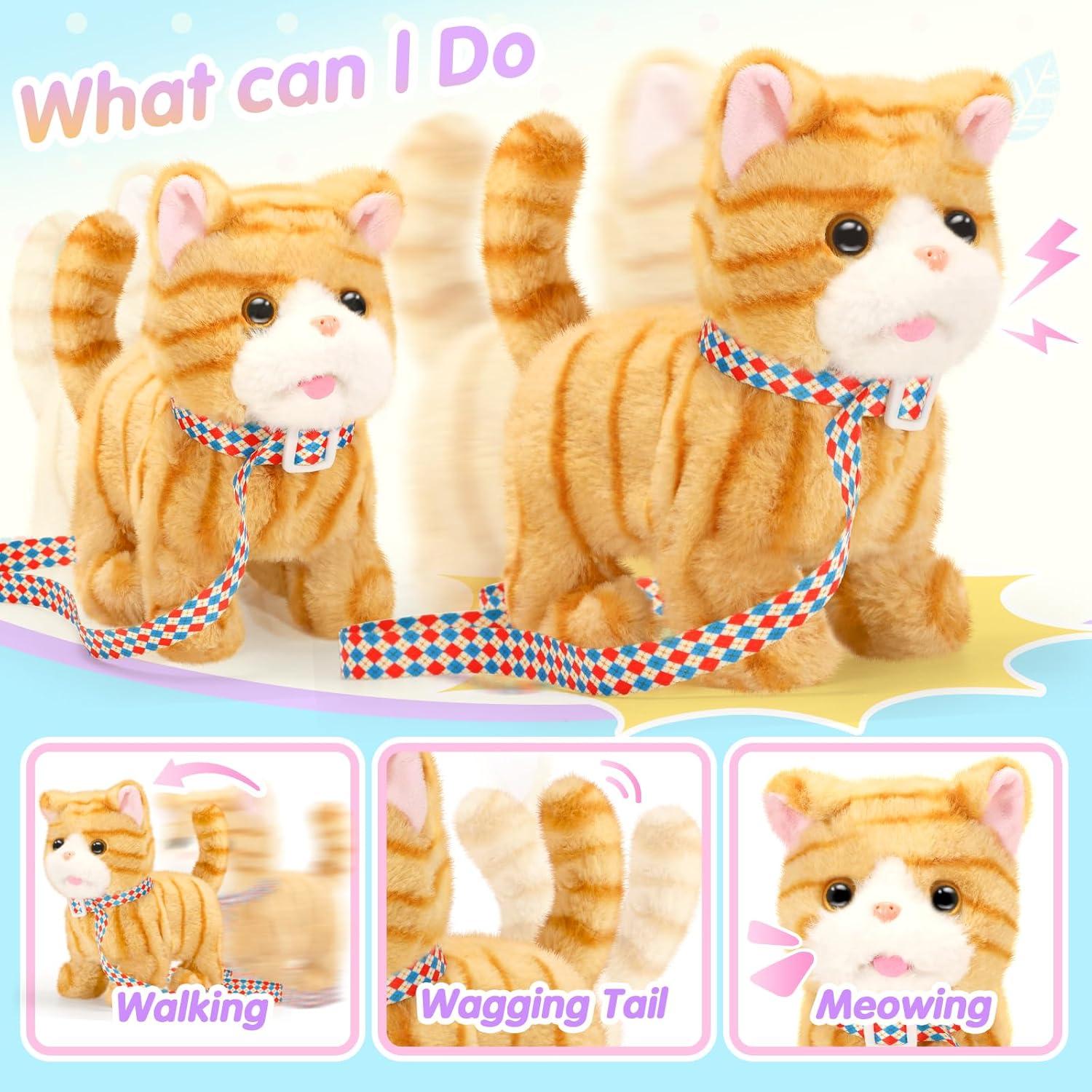 Gato de Peluche Interactivo CatchCute 20 cm Amarillo