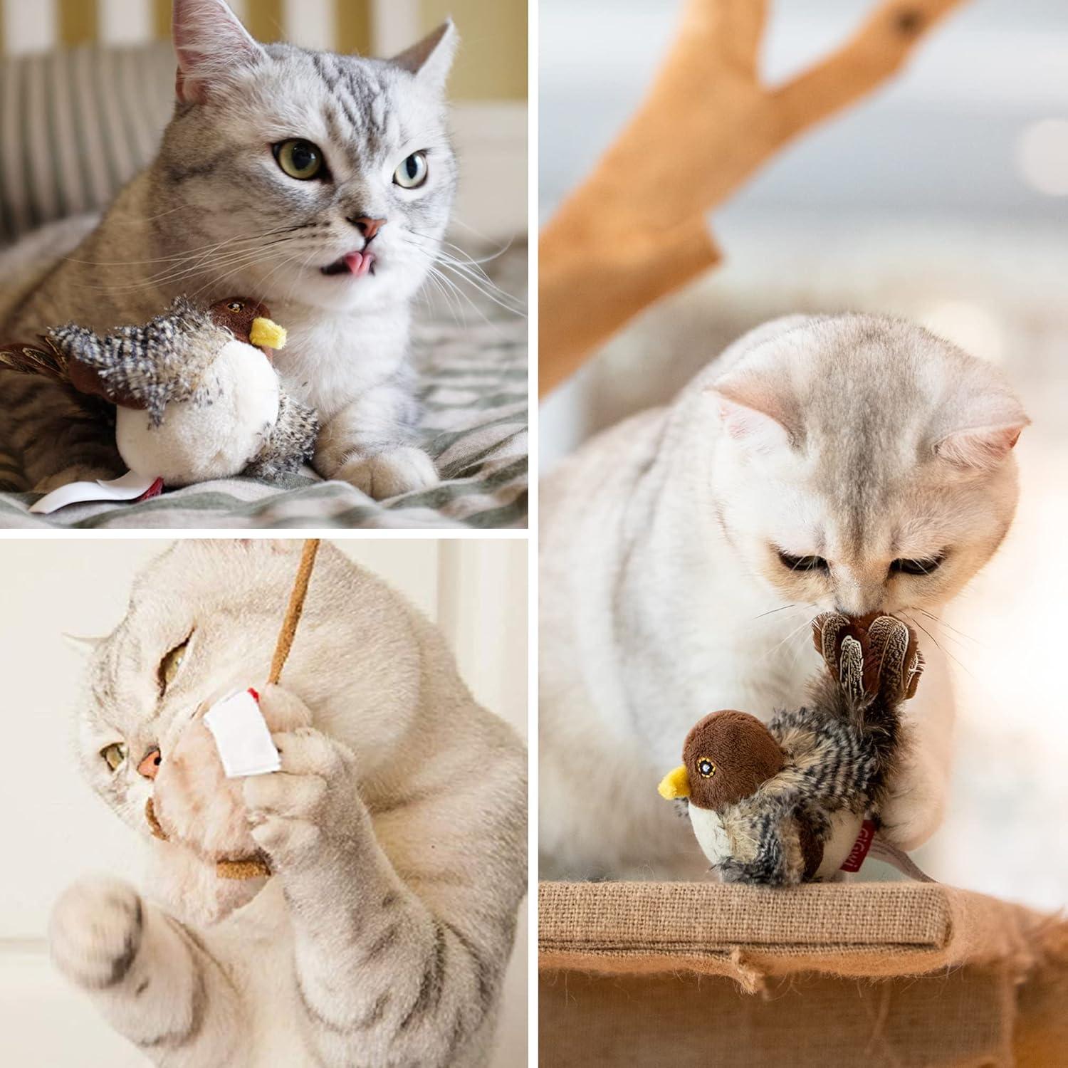 Juguetes Interactivos para Gatos GiGwi - Sonido de Pájaro, Ratón y Abeja