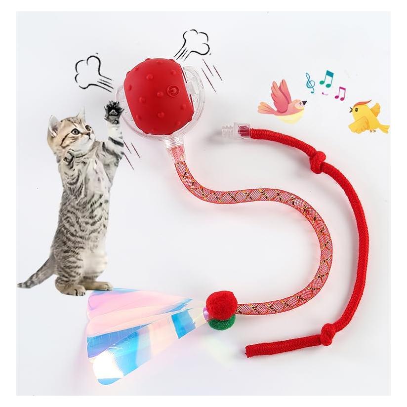 Juguete Interactivo para Gatos Hahbabya Bola Rojo 5.84 cm