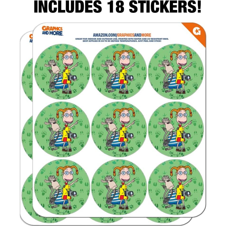 Pegatinas Wild Thornberrys Eliza y Darwin - 18 unidades