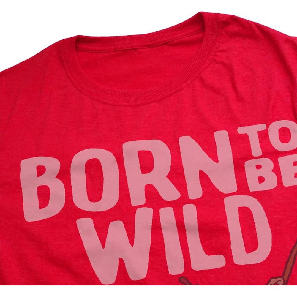 Camiseta Unisex Popfunk Nickelodeon 90s Nacido para Ser Salvaje Rojo XXL