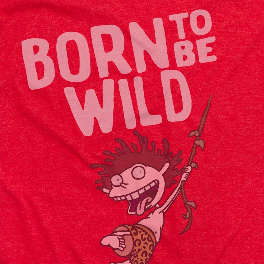Camiseta Unisex Popfunk Nickelodeon 90s Nacido para Ser Salvaje Rojo XXL
