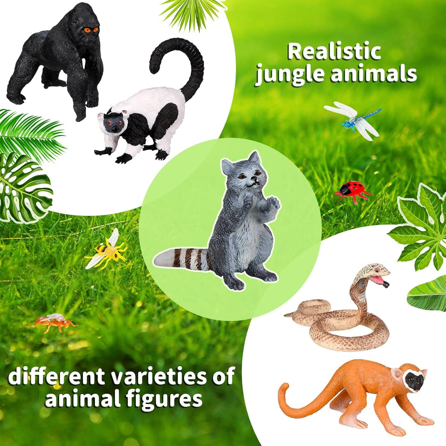 Juego de Figuras de Animales de la Selva Jexine 25 Piezas