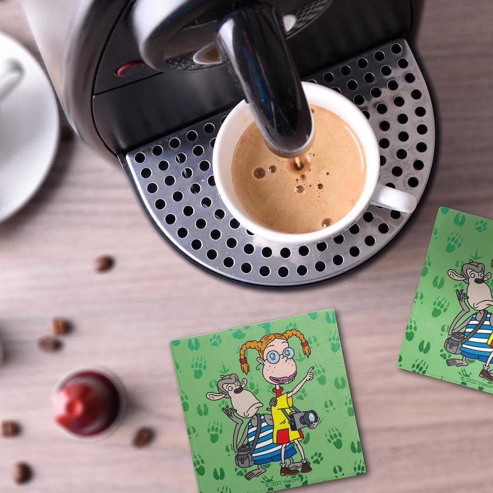 Set de 2 Posavasos Cerámicos Cuadrados Wild Thornberrys 9.9 cm