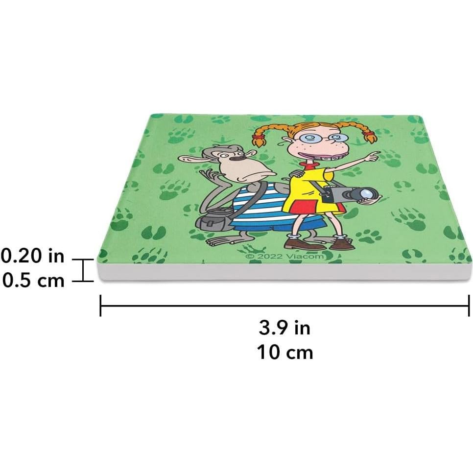 Set de 2 Posavasos Cerámicos Cuadrados Wild Thornberrys 9.9 cm