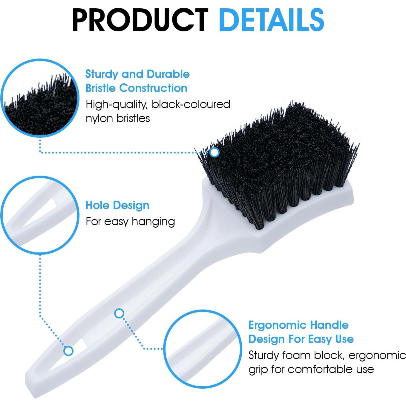 Cepillo de Limpieza Profunda Nanoskin 21.6 cm Nylon Negro