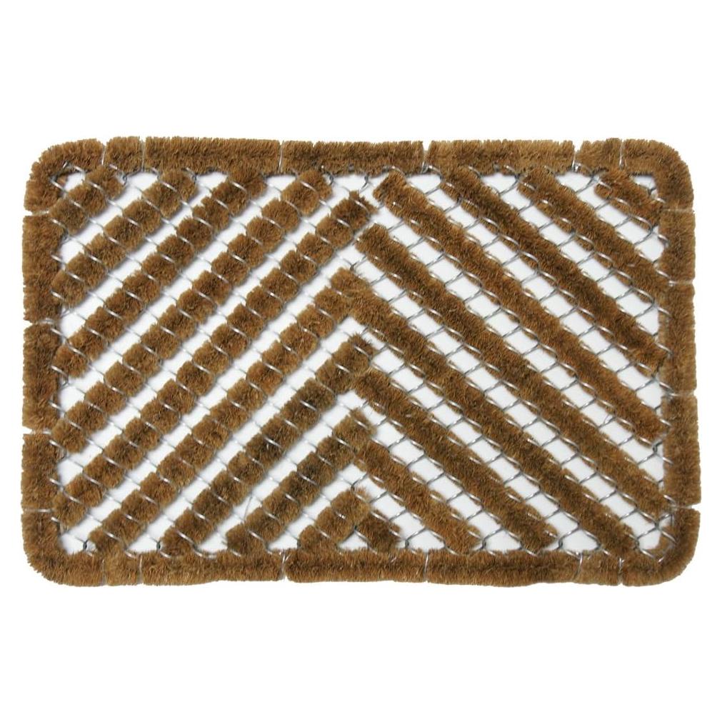 Alfombra de entrada Rubber-Cal Herringbone 46x76 cm Coco