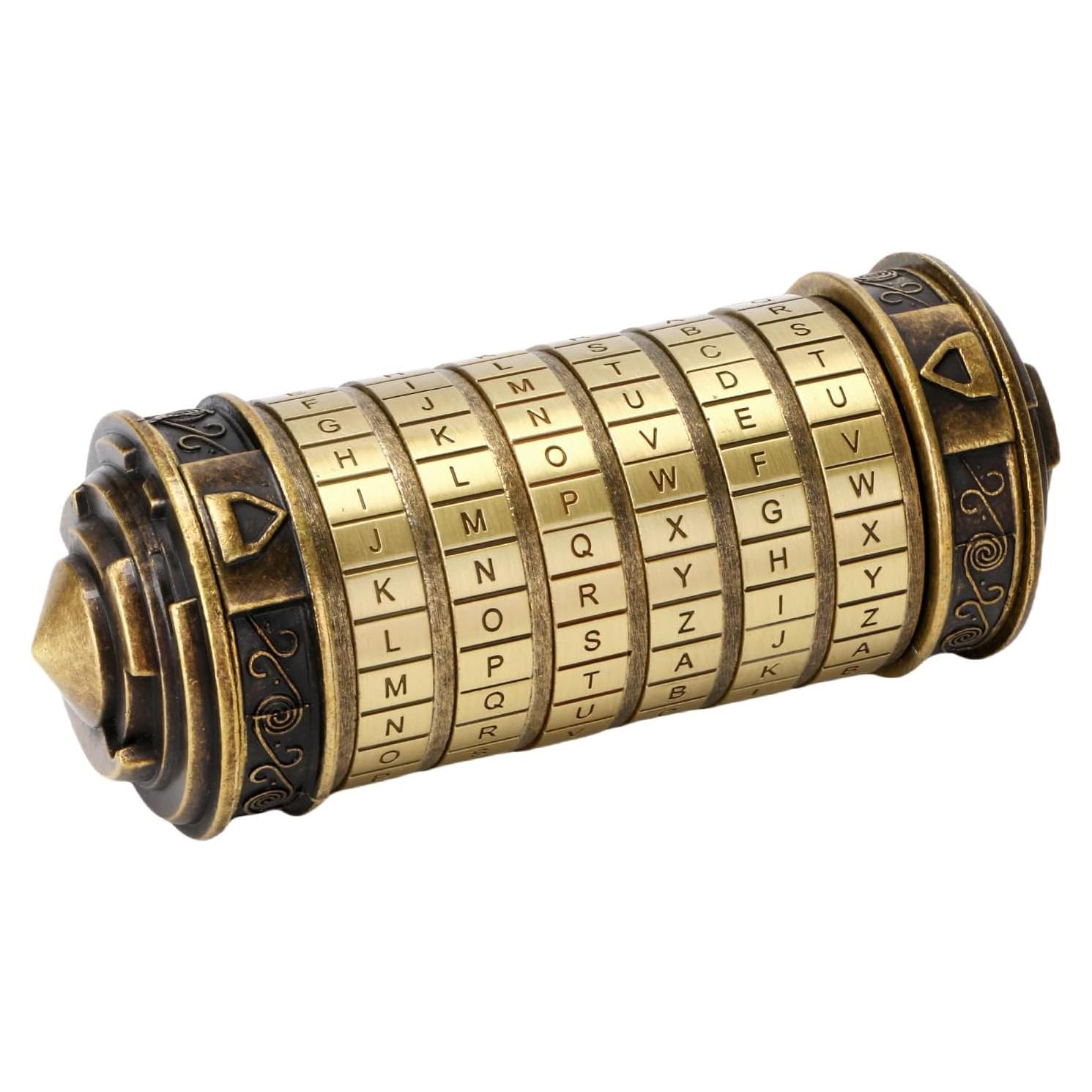 Caja de rompecabezas Cryptex Da Vinci 15 cm Latón