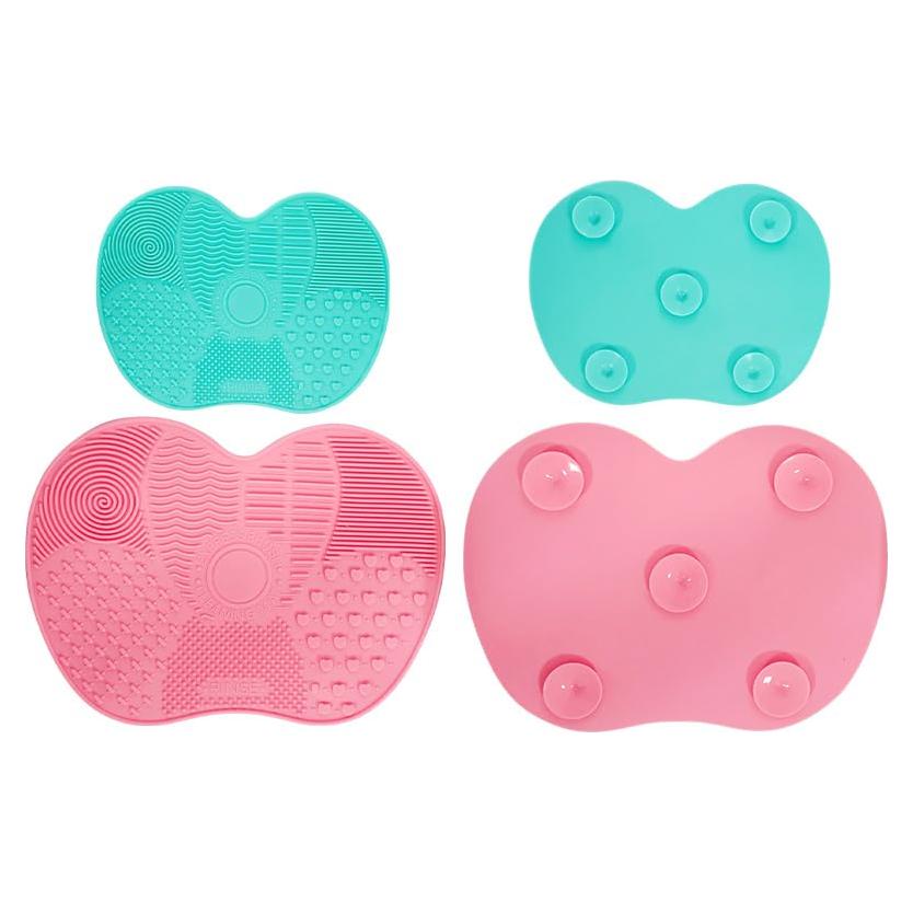 4 Alfombrillas de Limpieza de Brochas de Maquillaje Silicona