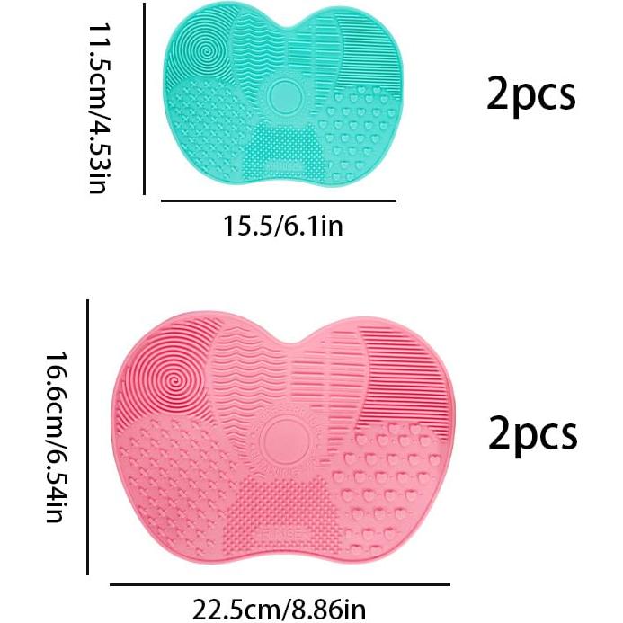 4 Alfombrillas de Limpieza de Brochas de Maquillaje Silicona
