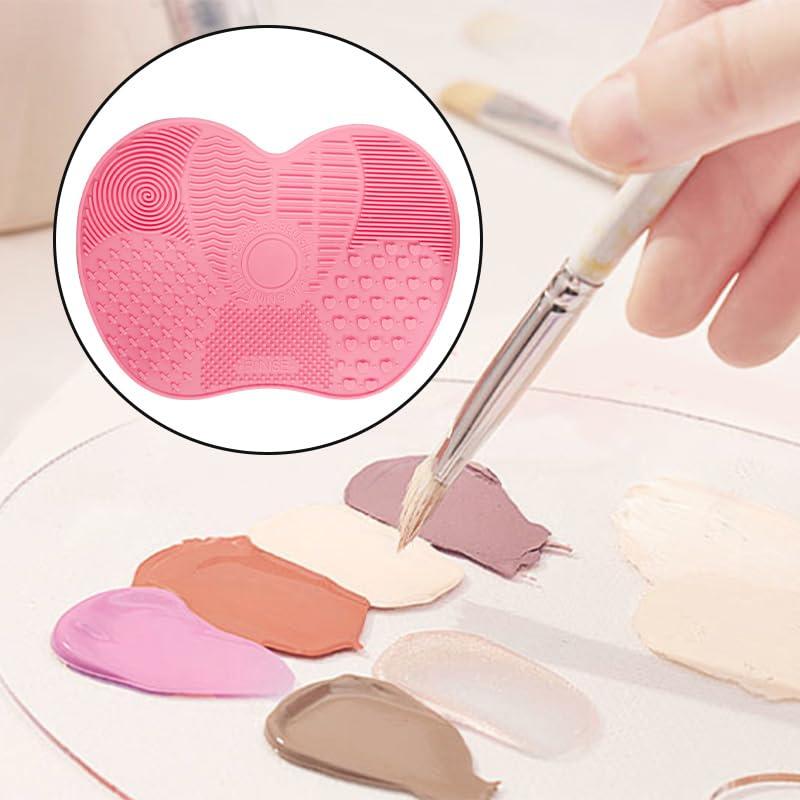 4 Alfombrillas de Limpieza de Brochas de Maquillaje Silicona