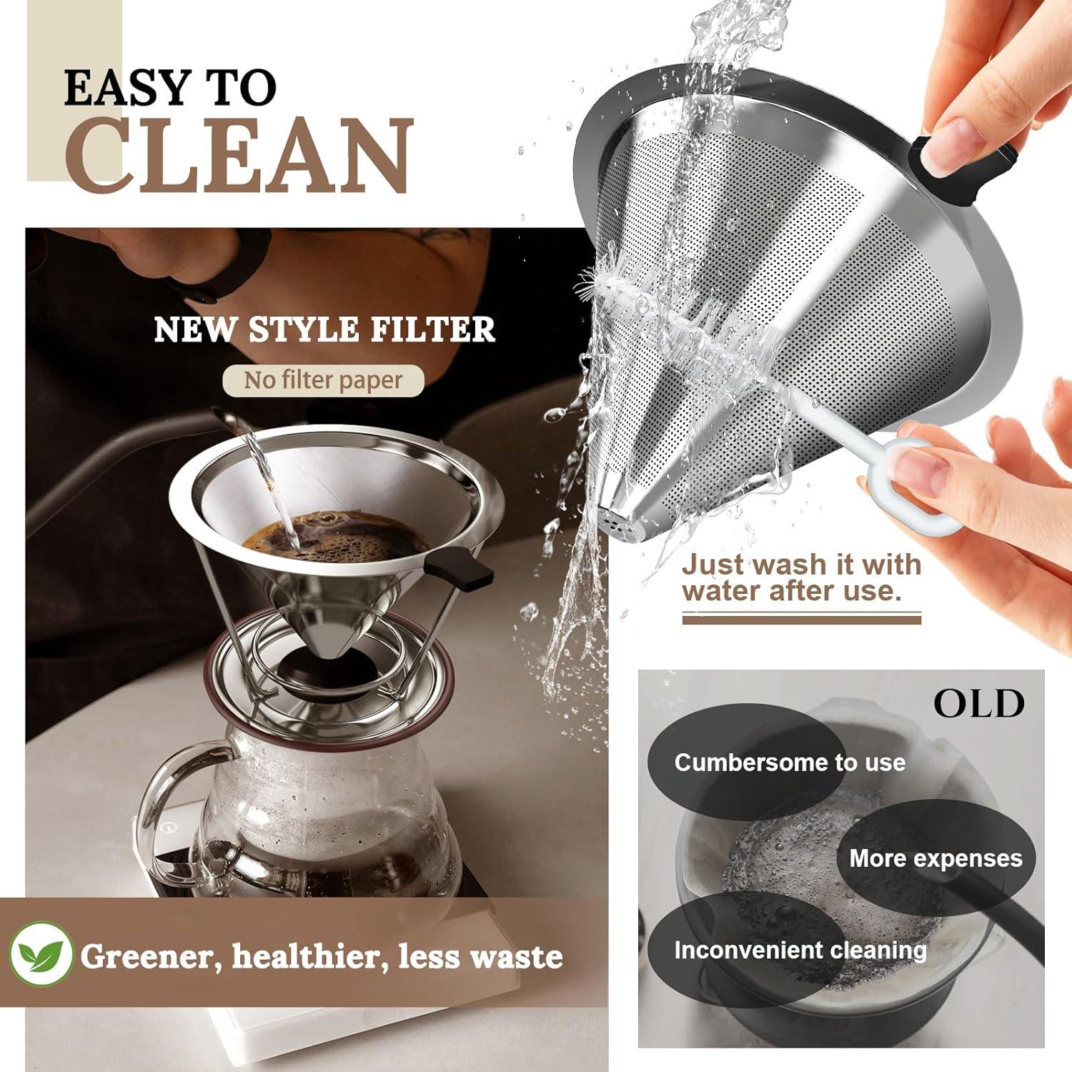 Goteador de Café Acero Inoxidable CMBPNNGS 1-2 Tazas Reutilizable