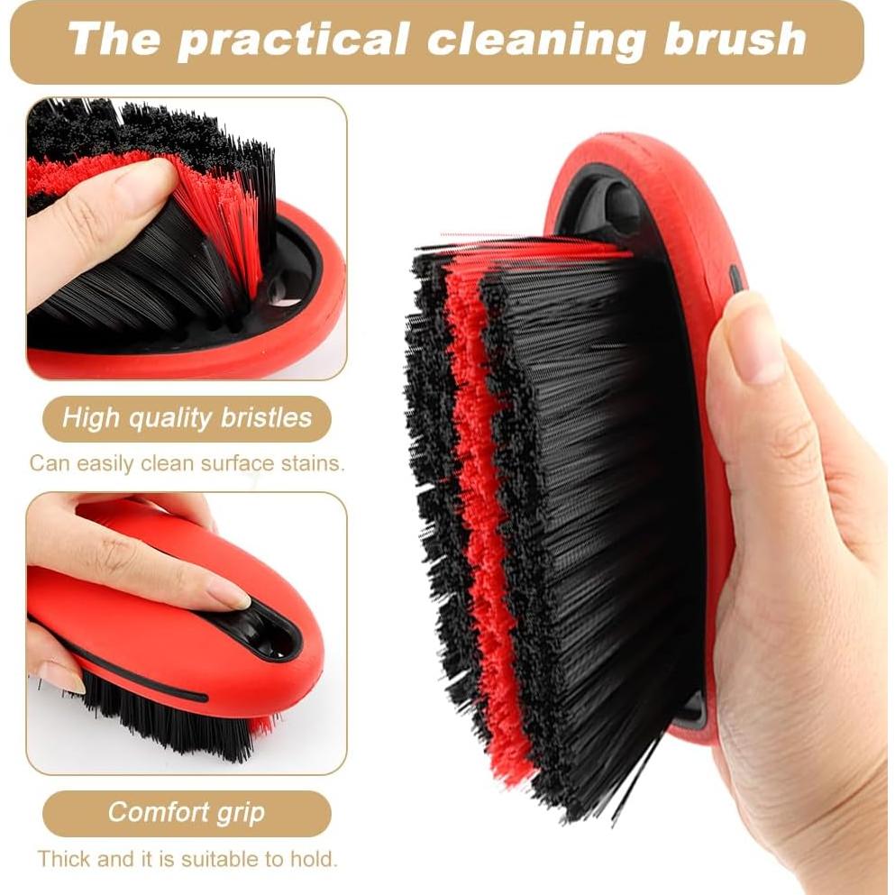 Cepillo de limpieza para alfombra RVXlRDN - Rojo, 14x7x5cm