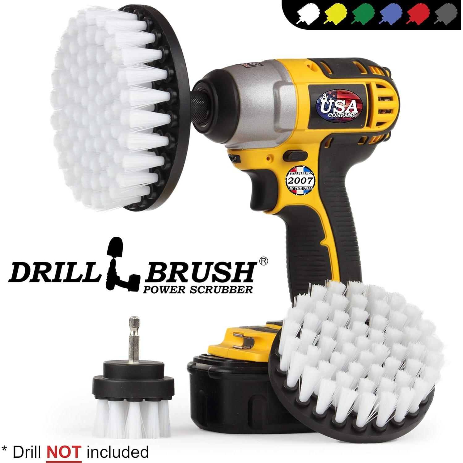 Kit de Cepillos de Taladro Drillbrush para Limpieza de Alfombras y Tapicería