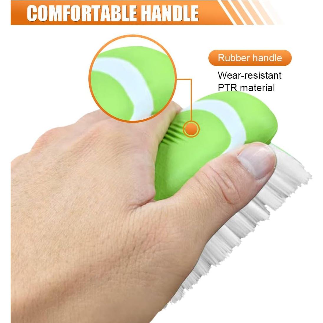 Cepillo de Limpieza de Alfombra de Coche Tuxihapp Verde 14x7.3 cm