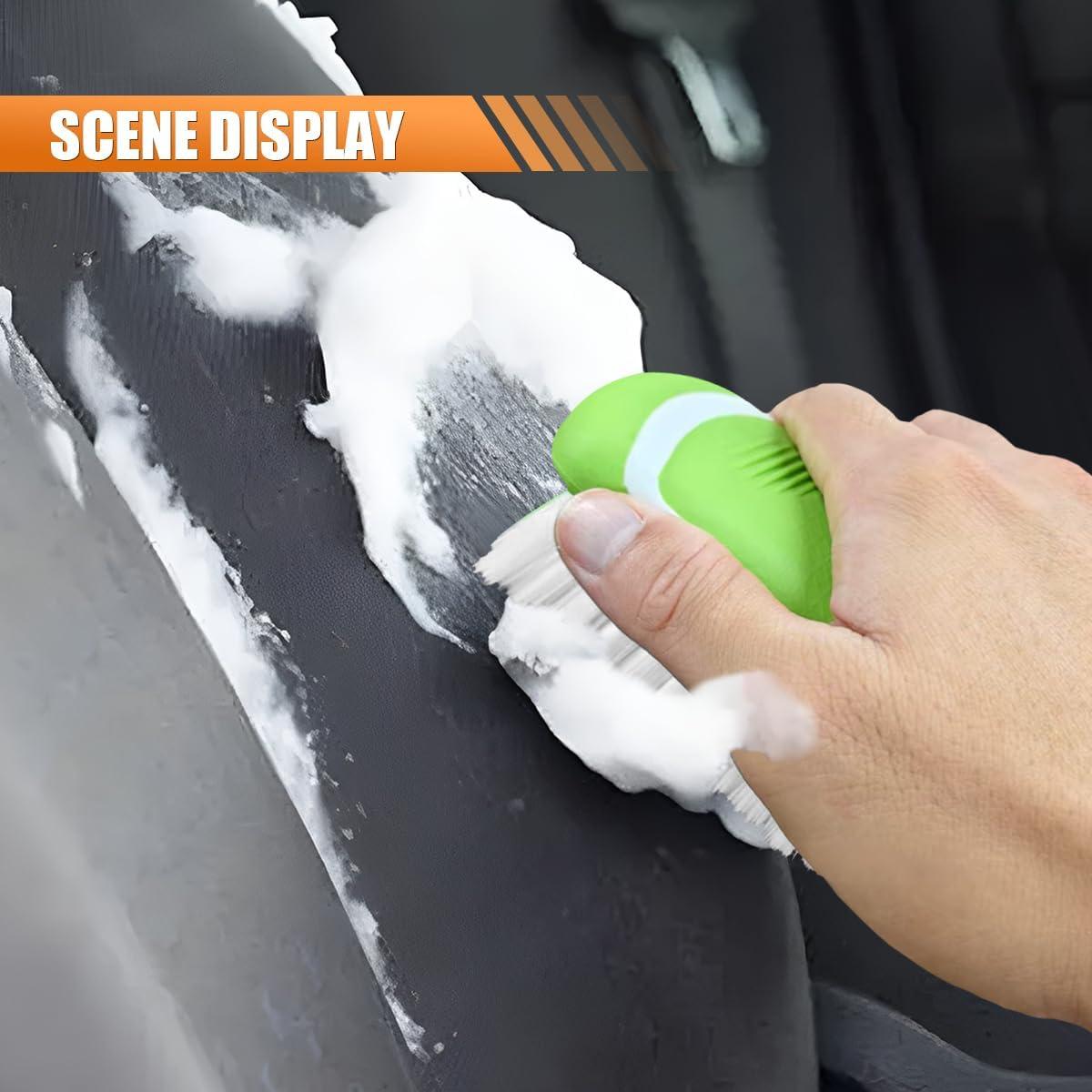 Cepillo de Limpieza de Alfombra de Coche Tuxihapp Verde 14x7.3 cm