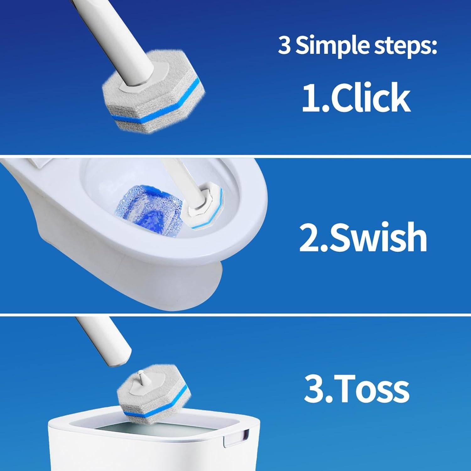 60 Recargas Desechables para Cepillo de Inodoro Hohoky