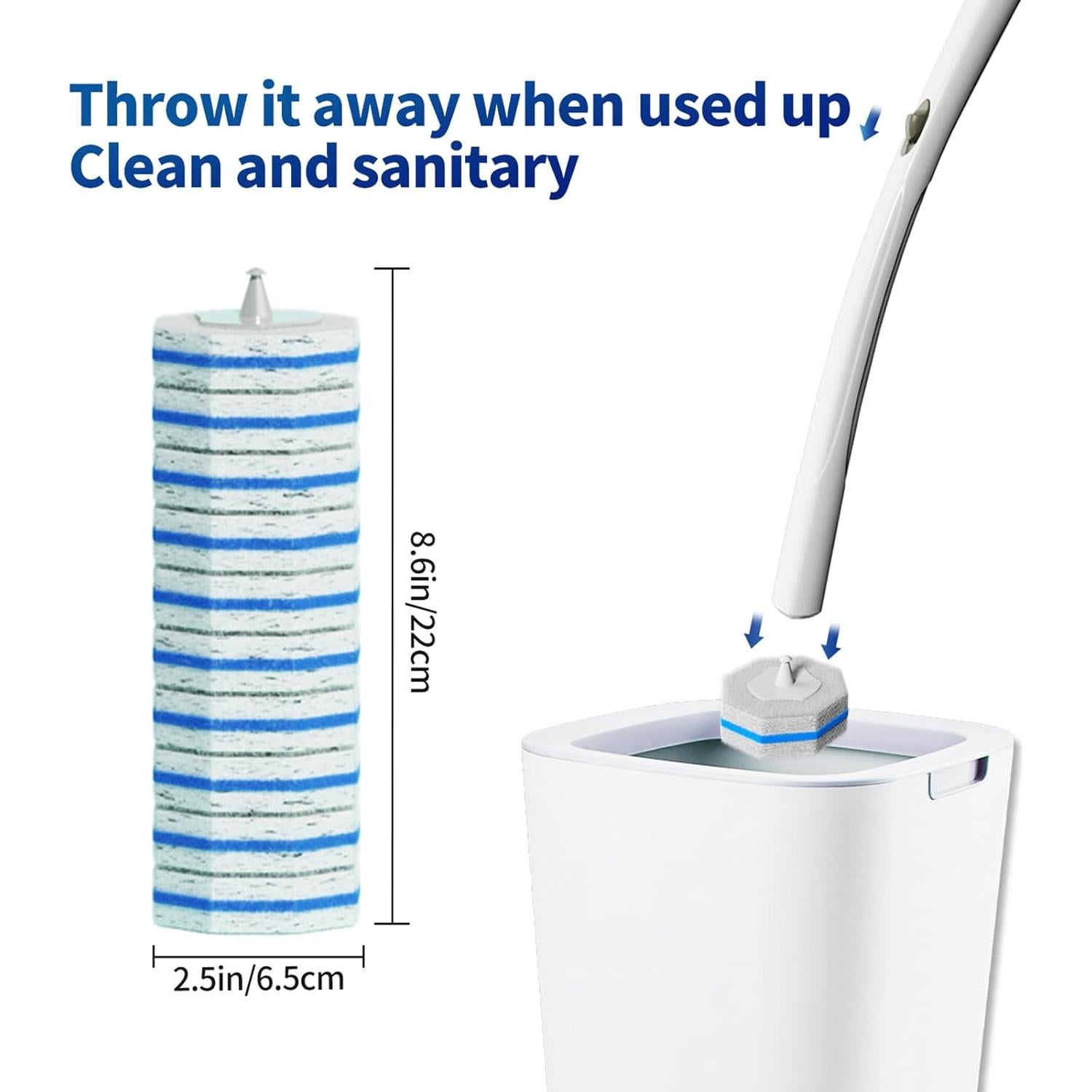 60 Recargas Desechables para Cepillo de Inodoro Hohoky