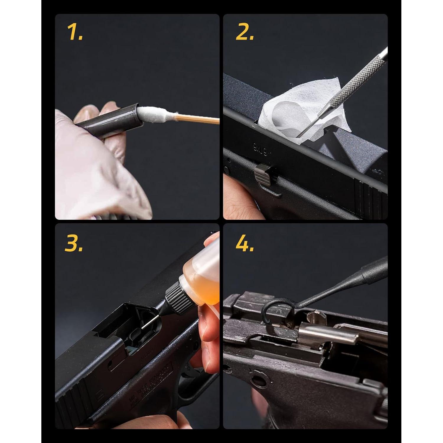 Kit de limpieza de armas CVLIFE con alfombrilla y suministros